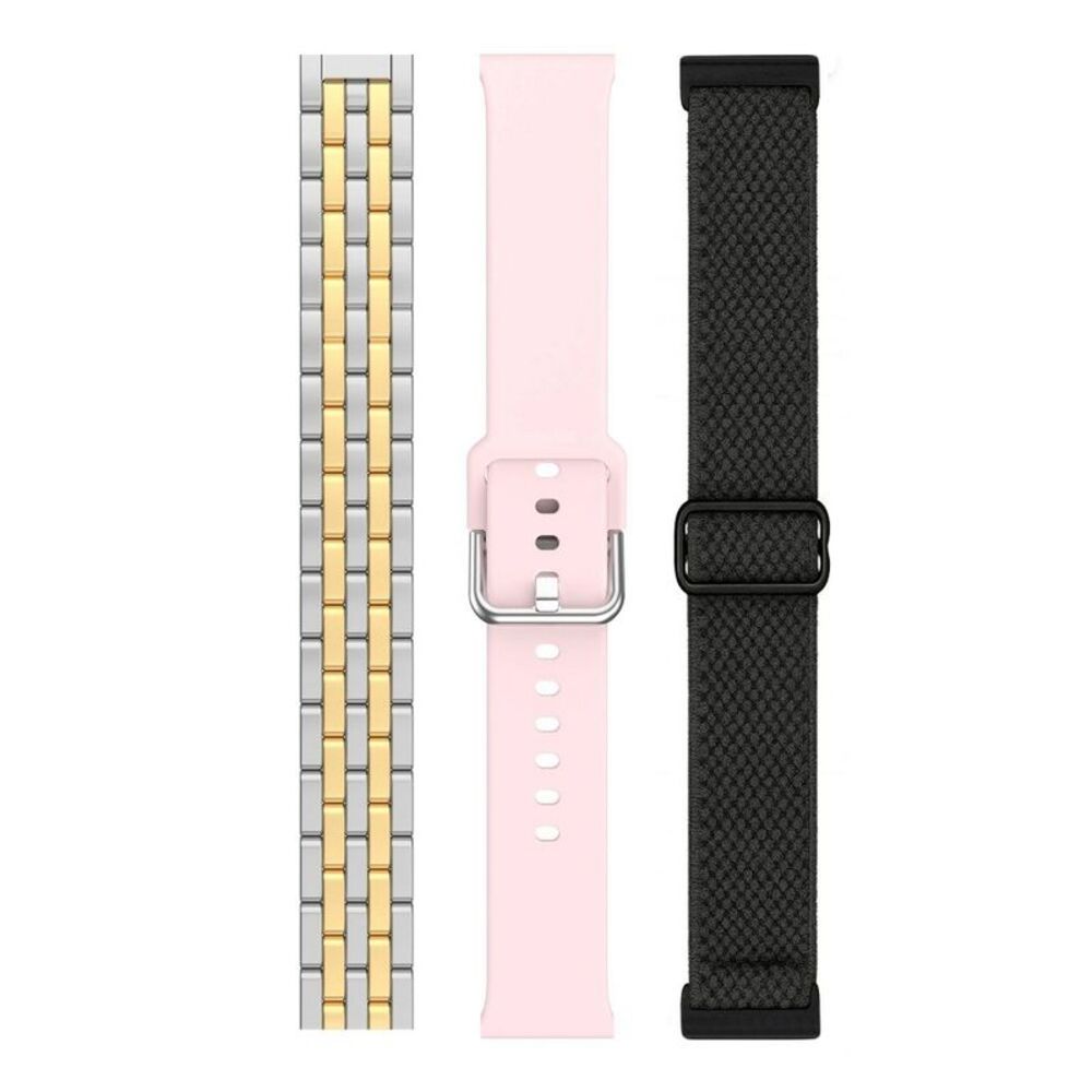 iTOUCH Universal Band Bundle 3pk - Two-Toned - Metal/Silicon/Nylon - Gold/Silver
